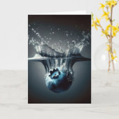 Carte Splash de myrtille d'anniversaire (Fleur jaune)