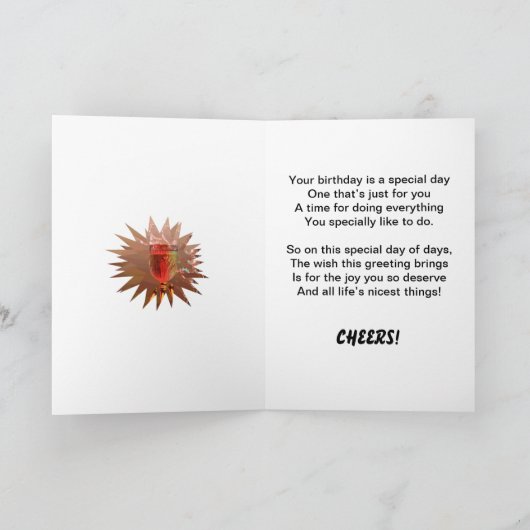 Carte Splashing wine 83rd birthday (Intérieur)