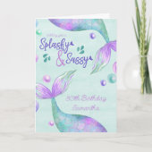 Carte Splashy & Sassy N'importe quel âge Sirène Annivers (Devant)