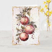 Carte Splendeur d'or de Noël (Fleur jaune)