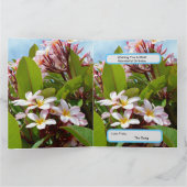 Carte Splendeur Rose, Frangipani Rose Fleurit Sur Un Arb (Intérieur)