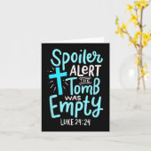 Carte Spoiler Alert Tomb Était Vide Pâques Religieux Chr (Fleur jaune)