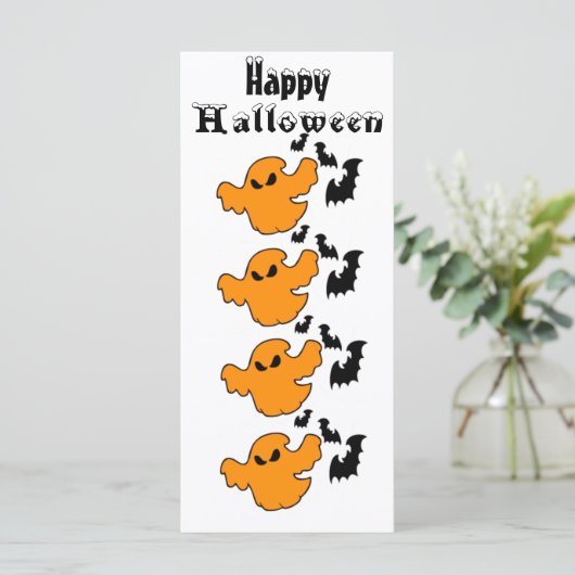 Carte Spooktacular Joyeux Halloween Boo Ghost Ghouls Amu (Debout devant)