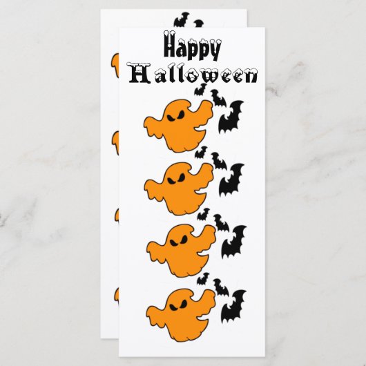 Carte Spooktacular Joyeux Halloween Boo Ghost Ghouls Amu (Devant / Derrière)