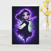 Carte Spooky Cute Magical Character Card (Fleur jaune)