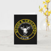 Carte Spoon Et Crockpot Club Drôle Design De Chasse (Fleur jaune)