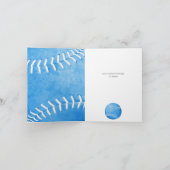 Carte sport de softball bleu simple et personnalisé (Intérieur)
