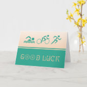 Carte Sport de triathlon de bonne chance (Fleur jaune)