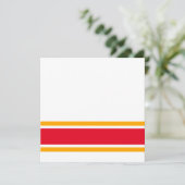 Carte Sportif Rouge Jaune Rouge Lumineux Stripes De Cour (Debout devant)