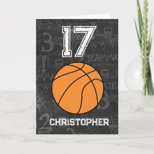 Carte Sports 17e anniversaire Basketball