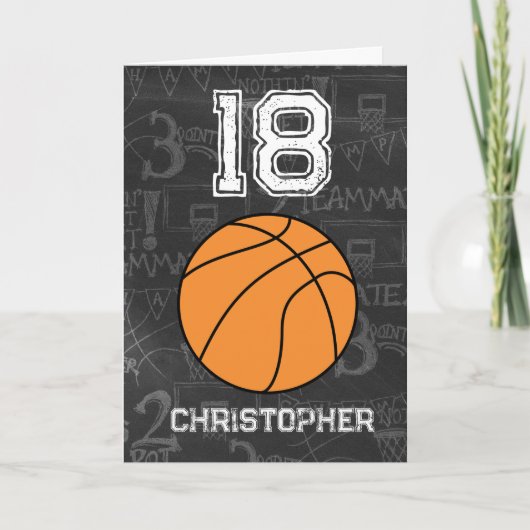 Carte Sports 18e anniversaire de basket-ball (Devant)