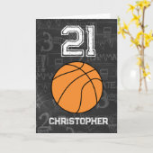 Carte Sports 21e anniversaire de basket-ball (Fleur jaune)