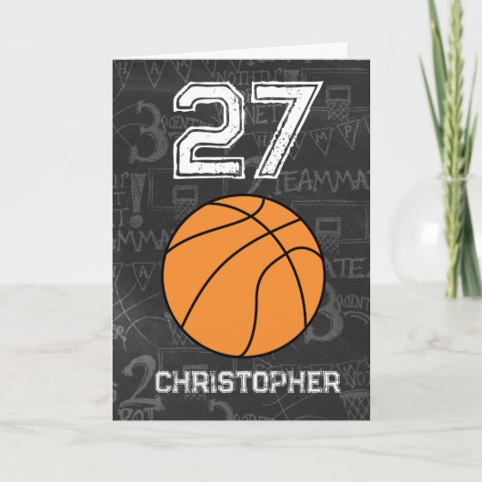 Carte Sports 27e anniversaire de basket-ball (Devant)