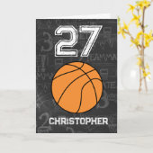 Carte Sports 27e anniversaire de basket-ball (Fleur jaune)