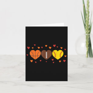 Carte Sports Amour Football Basketball Saint-Valentin 