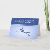 Carte Sports Bonne chance pour rameur bleu (Devant)