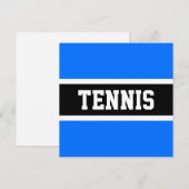 Carte Sporty Bright Bright Bold Black Stripes TENNIS Tex (Devant / Derrière)