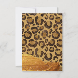 Carte Spots d'or sur la peau de Cheetah de Glamor Métal