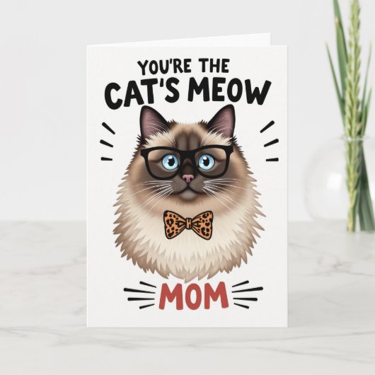 Carte Spotted Bow Tie Mom Card (Devant)