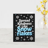 Carte Spread Kindness Like Snowflakes Insrational Quotes (Fleur jaune)