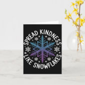 Carte Spread Kindness Like Snowflakes Insrational Winter (Fleur jaune)
