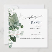 Carte SPRING BEAUTY GREENERY Site Mariage RSVP (Devant)