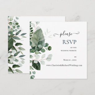 Carte SPRING BEAUTY GREENERY Site Mariage RSVP