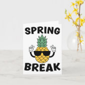 Carte Spring Break Ananas Sungles Plage tropicale Vaca (Fleur jaune)