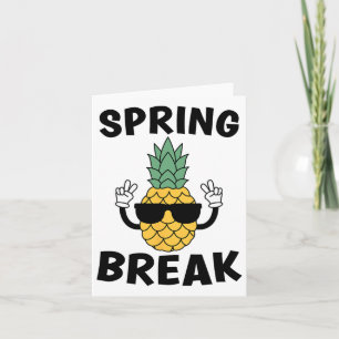 Carte Spring Break Ananas Sungles Plage tropicale Vaca
