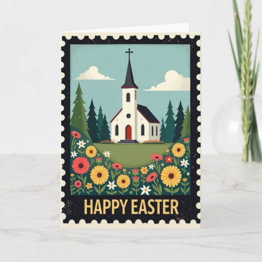 Carte Spring Chapel Easter Scene Card (Devant)
