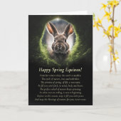 Carte Spring Equinox with Bunny Rabbit Through Hole (Fleur jaune)