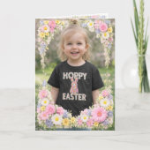 Carte Spring Flower Happy Easter Personalized Photo (Devant)