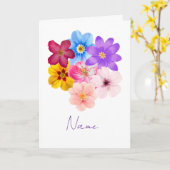 Carte Spring Harmony - Mixed Watercolor Flower Bouquet (Fleur jaune)
