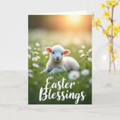 Carte Spring Lamb Easter Blessings Card (Fleur jaune)