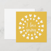 Carte Spring Love, Little Hearts Flat Card (Devant / Derrière)