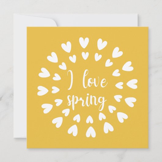Carte Spring Love, Little Hearts Flat Card (Devant)