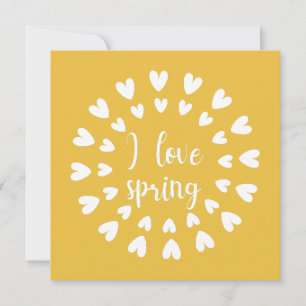 Carte Spring Love, Little Hearts Flat Card