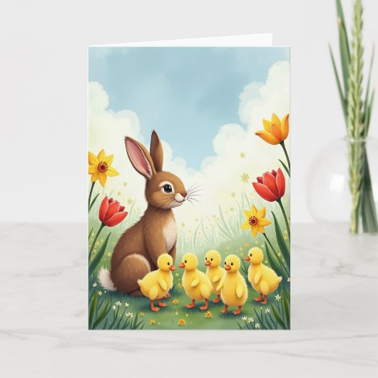 Carte Spring Meadow Animal Card (Devant)