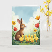 Carte Spring Meadow Animal Card (Fleur jaune)