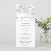 Carte Spring Purple And Pink Wildflowers Wedding Program (Debout devant)