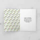 Carte Spring Purple Floral Birthday (Intérieur)