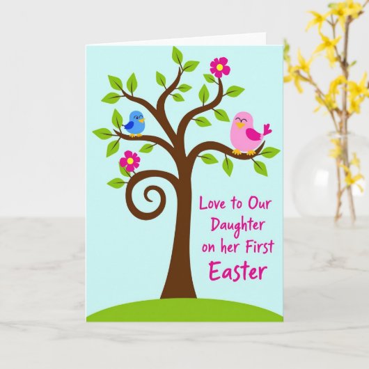Carte Spring Tree Daughter Easter Card (Fleur jaune)