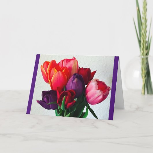 Carte Spring Tulip Bouquet (Devant)