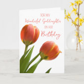 Carte Spring Tulips Godgirl Anniversaire (Fleur jaune)