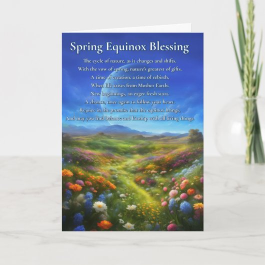 Carte Spring Vernal Equinox Ostara Pretty Flower (Devant)