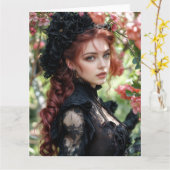 Carte Spring Victorian Goth 2025 Design 6 (Fleur jaune)