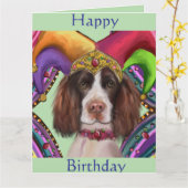 CARTE SPRINGER SPANIEL ANGLAIS  (Fleur jaune)