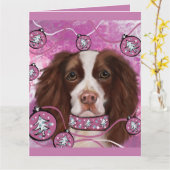 CARTE SPRINGER SPANIEL ANGLAIS (Fleur jaune)