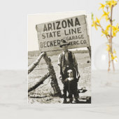Carte Springerville Arizona State Line Photo Becker (Fleur jaune)