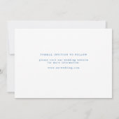 Carte Springtime Blue Minimalist Heart Enregistrer la da (Dos)